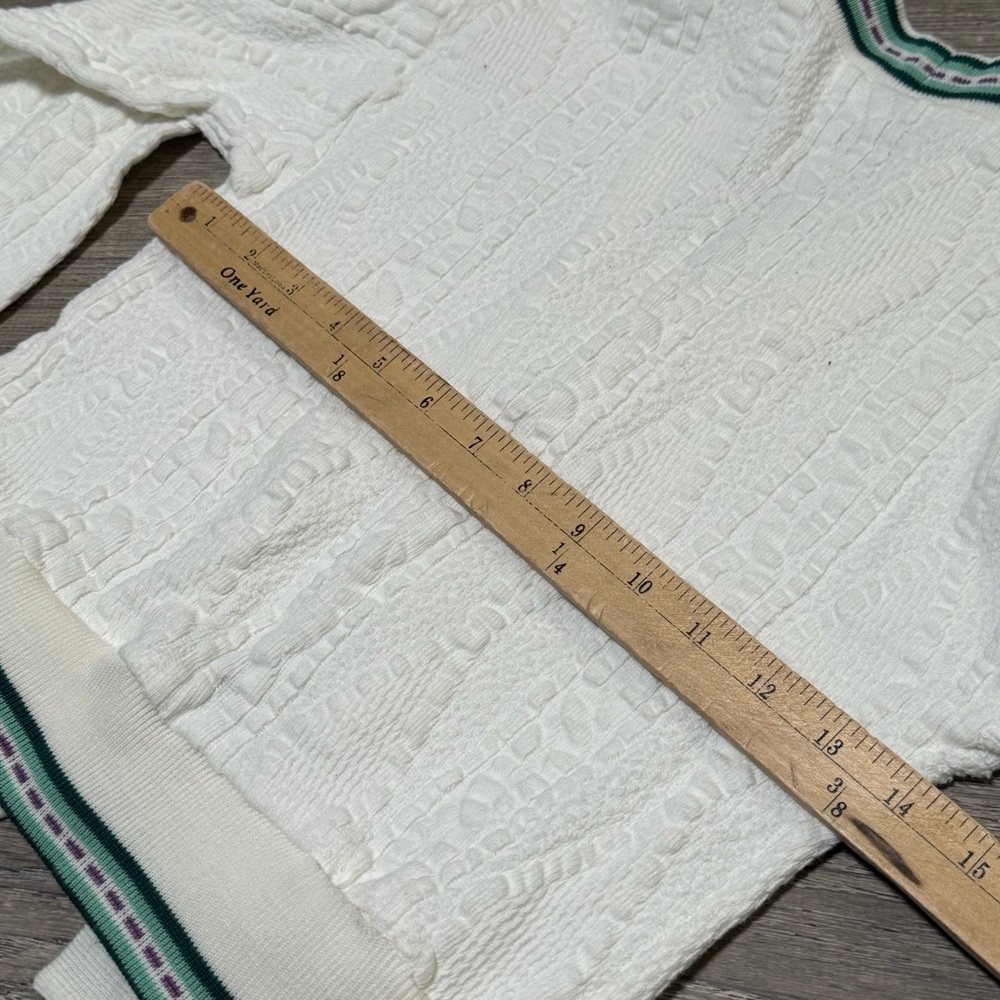 Vintage Varsity Tennis Cable Knit Toddler Cardigan button sweater - Picture 7 of 9